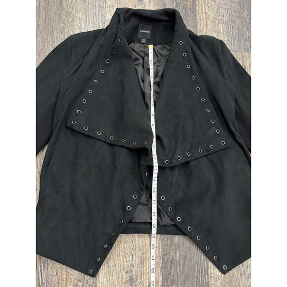 Express Women's Black Eyelet Detail Blazer Size XS - Picture 3 of 7